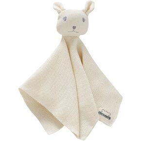 بطانية أمان للأطفال من mimixiong Baby Lovey مصنوعة من القطن المحبوك ناعمة ولطيفة على شكل أرنب آمنة للأولاد والبنات (بيج، 14 × 14 بوصة) in Kuwait