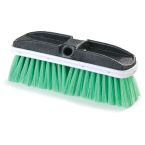 Carlisle FoodService Products 3646875 Flo-Thru Plastic Auto Wash Brush with Flagged Nylex Bristles, 10" Length, Green