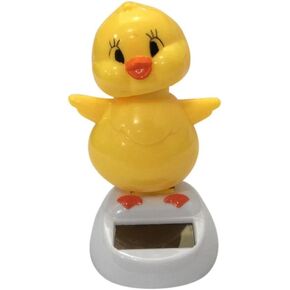 Solar Powered Dancing Chick, Solar Bobblehead Chicken, Solar-Powered Car Charm, Cartoon Bobble Head Chick Ornaments Figures for Car Dashboard, Bobbleheads for Car Dashboard, Solar Power Kits