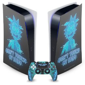 تصميمات غطاء الرأس مرخصة رسميًا من Rick and Morty Don't Touch My Stuff Graphics من الفينيل للوحة واجهة الألعاب المتوافقة مع وحدة التحكم الرقمية Sony Playstation 5 PS5 ووحدة التحكم DualSense in Kuwait