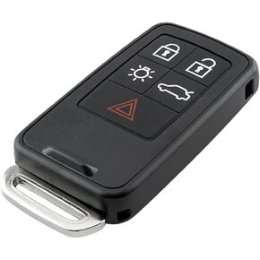 غطاء غطاء مفتاح فوب بديل 5 أزرار غطاء غطاء جهاز التحكم عن بعد - متوافق مع فولفو XC60 2010-2013، لفولفو XC70 2008-2013 - استبدال الجزء PG788A