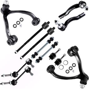 SCITOO 12-PC Suspension Kit Replacement fit for Crown Victoria for Town Car for Grand Marquis Upper Control Arm and Ball Joint Lower Ball Joint Inner Outer Tie Rod End Sway Bar End Link Auto Parts