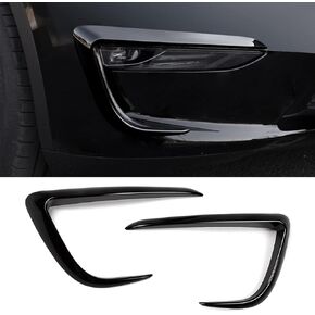 Front Fog Light Trim Cover for Tesla Model Y Eyebrow Spoiler Accessories Fog Lamp Frame Blade Trim Compatible with 2019 2020 2021 2022 Model Y (Black)