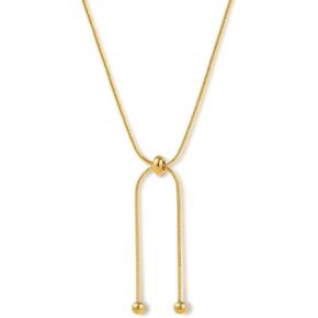 KELMALL 18K Gold Layered Chain Necklace Set, Sparkly Rhinestone Charm Chain and Long Adjustable Slider Y Necklace