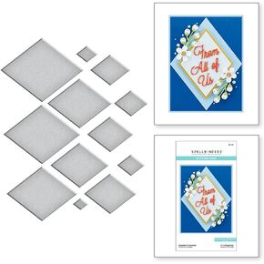 Spellbinders Essential Diamonds Etched Dies, Metal