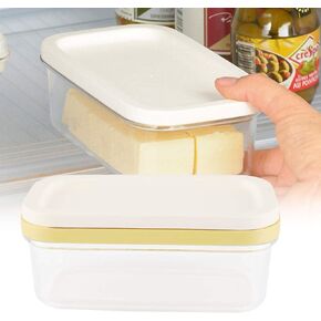 Butter Cutter Box, Butter Cutter Slicer Butter Dish with Lid and Cutter, Plastic Butter Keeper Container Case for Countertop or Fridge