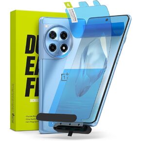 Ringke Dual Easy Film [4-Layer Protection] Compatible with OnePlus 12R Screen Protector, Self Healing Repair Coating Full Coverage Screen Protector with Installation Tool - 2 Pack