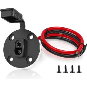 iMESTOU SAE Plug Solar SAE Socket Weatherproof Sidewall Port DIY Cord SAE Cable Quick Disconnect Solar Panel Mount for Motorcycle Solar Generator Battery Chargers