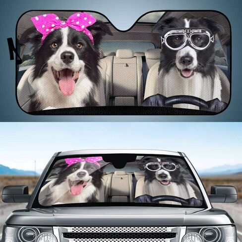 Golden Retriever Dog Print Car Front Window Sunshade Windshield Funny Puppy Sun Shade Universal Fit Most Vehicle SUV Truck Van in Saudi Arabia