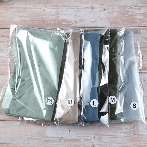 500 Pcs Clear Resealable Polypropylene Bags with 3500 Pcs Clothing Size Round Sticker Labels in Full 7 Size Self Sealing Plastic Bag for Packaging Clothes T-Shirts Small Business (9 x 12 Inch) in Saudi Arabia