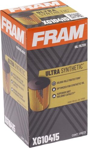 FRAM Ultra Synthetic Automotive Replacement Oil Filter, Designed for Synthetic Oil Changes Lasting up to 20k Miles, XG10415 (Pack of 1) in Saudi Arabia
