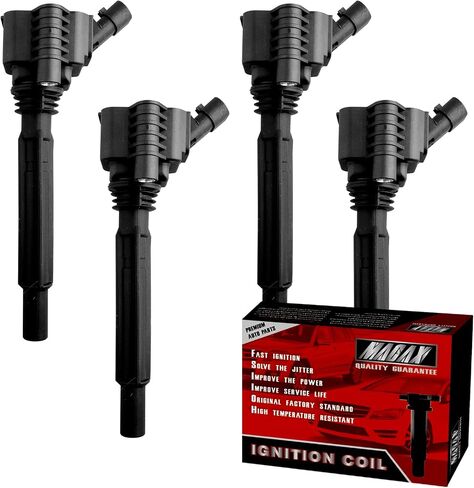 Set of 4 Ignition Coils UF673 C1828 Compatible with Dodge Dart 2013-2016 Fiat 500 2012-2017 L4 1.4L - Replaces 68081914AC 68081914AA in Kuwait