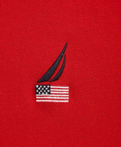 Nautica Men's Short Sleeve American Flag Logo Polo Shirt in Saudi Arabia