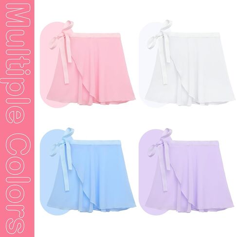 American Trends Girl's Ballet Skirts Sheer Chiffon Dance Skirt Ballet Wrap Skirt Dance Tutu for Toddler Skirts Women in Saudi Arabia