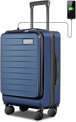 FOCHIER F Carry on Luggage 22x14x9 Airline Approved with Front Pocket & USB Charging Port,20 Inch Lightweight PC Hardside Rolling Travel Suitcase with Wheels (TSA Approved) in Saudi Arabia