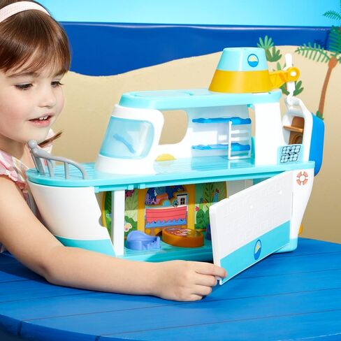 Peppa Pig - Beach Camper, Preschool Toy Vehicle, 10 Pieces, Wheels Spin, Ages 3 and up, Multicoloured in Saudi Arabia