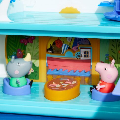 Peppa Pig - Beach Camper, Preschool Toy Vehicle, 10 Pieces, Wheels Spin, Ages 3 and up, Multicoloured in Saudi Arabia