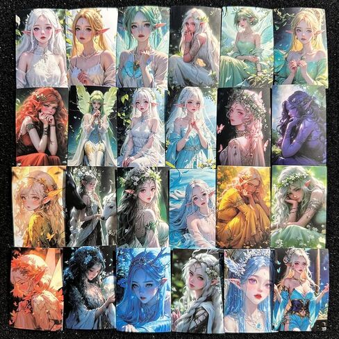 ملصقات أنيمي الجنية أميرة الغابة آذان قزم فتاة مجموعة ملصقات 50 قطعة من الفينيل ملصقات مقاومة للماء لأجهزة الكمبيوتر المحمولة، وزجاجات المياه، وسجل القصاصات، ملصق فتاة قزم ساحر ديكور سحري للنساء والفتيات in Kuwait
