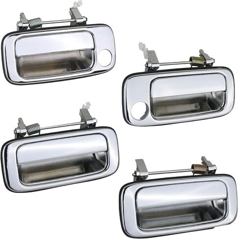 Exterior Door Handle Front Rear Driver Passenger Side Compatible with 1991-1997 Toyota Land Cruiser Replaces 69210-60010 69220-60010 69230-60010 69240-60010 4pcs Chrome in Saudi Arabia