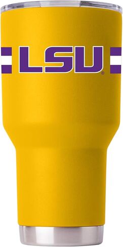 كوب أصفر من Gametime Sidekicks LSU سعة 30 أونصة - مرخص رسميًا، 18/8 من الفولاذ المقاوم للصدأ، جدار مزدوج، معزول بالفراغ، شعارات مطبوعة بالأشعة فوق البنفسجية LED، بدون عرق، يبقى ساخنًا/باردًا - 360 التفاف in Saudi Arabia