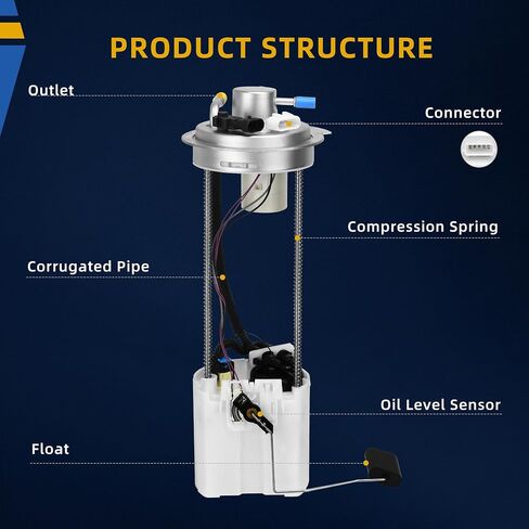 DWVO Fuel Pump Compatible with 2009-2013 Chevrolet Silverado, 2009 GMC Sierra 1500 WT 4.3L Extended Cab 78.7" Bed in Saudi Arabia
