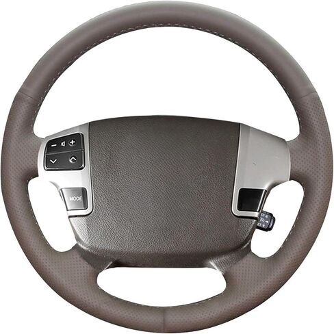 Loncky Genuine Leather Auto Custom Steering Wheel Covers for Toyota Land Cruiser 2008-2015 / Toyota Tundra 2007 2008 2009 2010 2011 2012 2013/ Toyota Sequoia 2008 2009 2010 2011 2012 2013 Accessories in Saudi Arabia