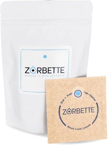ZORBETTE 8 Pack - رقاقة جافة مجففة للتخزين - التحكم في الرطوبة والرطوبة 3 مرات أكثر من جل السيليكا. مجفف من الدرجة الغذائية للأدوات المنزلية القابلة للتلف، والوثائق، والخزائن، والإلكترونيات، والكاميرات.. in Kuwait