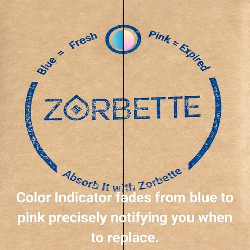 ZORBETTE 8 Pack - رقاقة جافة مجففة للتخزين - التحكم في الرطوبة والرطوبة 3 مرات أكثر من جل السيليكا. مجفف من الدرجة الغذائية للأدوات المنزلية القابلة للتلف، والوثائق، والخزائن، والإلكترونيات، والكاميرات.. in Kuwait