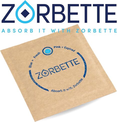 ZORBETTE 8 Pack - رقاقة جافة مجففة للتخزين - التحكم في الرطوبة والرطوبة 3 مرات أكثر من جل السيليكا. مجفف من الدرجة الغذائية للأدوات المنزلية القابلة للتلف، والوثائق، والخزائن، والإلكترونيات، والكاميرات.. in Kuwait