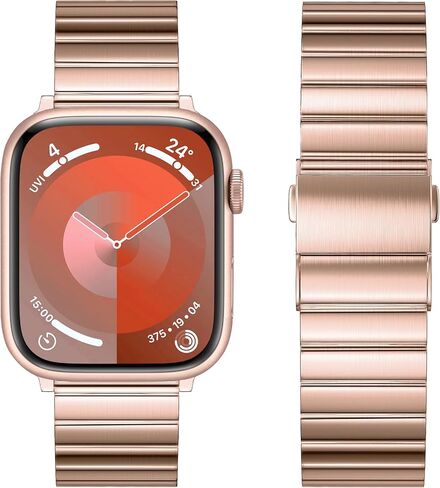 Fullmosa Compatible Apple Watch Metal Bands 49mm 45mm 44mm 42mm 41mm 40mm 38mm, Stainless Steel iWatch Band Men Women for Apple Watch Series Ultra 9 8 7 6 5 4 3 2 1 SE in Saudi Arabia