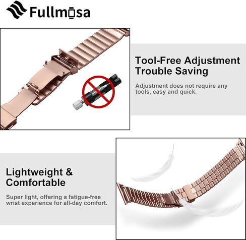 Fullmosa Compatible Apple Watch Metal Bands 49mm 45mm 44mm 42mm 41mm 40mm 38mm, Stainless Steel iWatch Band Men Women for Apple Watch Series Ultra 9 8 7 6 5 4 3 2 1 SE in Saudi Arabia