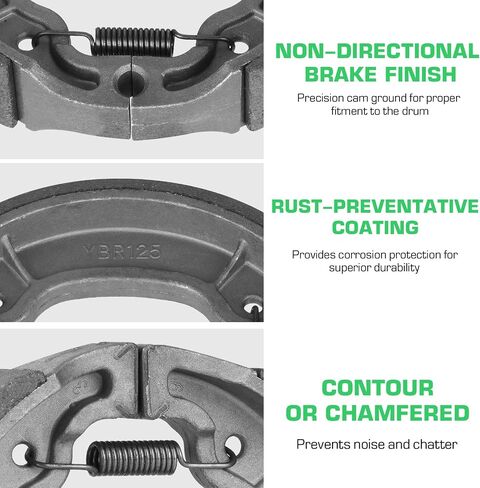 Youxmoto Front Rear Brake Shoes Pads for Yamaha Dirt TTR225 TT-R225 1999-2004/ RT180 1993-1997/ XT350 1991-2000 Drum Brake Shoes in Saudi Arabia