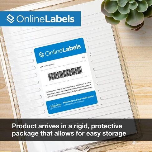 3 x 2 Rectangle Labels - Permanent, White Matte - Wax Melt, Soap, Address Labels - Pack of 100 Labels, 10 Sheets - Inkjet/Laser Printers - Online Labels in Kuwait