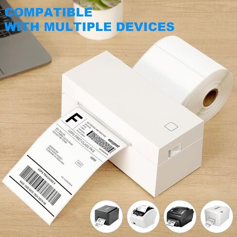MaxGear 4" x 6" Direct Thermal Labels, 4000 Labels/16 Rolls, Shipping Package Labels, Perforated White Mailing Labels, Commercial Grade, Permanent Adhesive, Compatible with Most Thermal Printers in Saudi Arabia