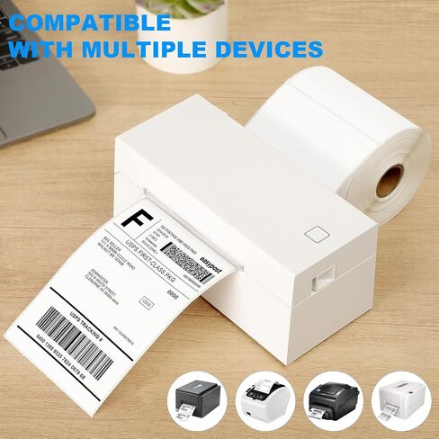 MaxGear 4" x 6" Direct Thermal Labels, 4000 Labels/16 Rolls, Shipping Package Labels, Perforated White Mailing Labels, Commercial Grade, Permanent Adhesive, Compatible with Most Thermal Printers in Saudi Arabia