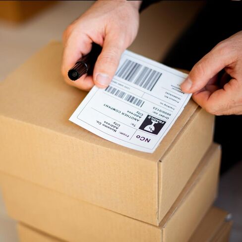 MaxGear 4" x 6" Direct Thermal Labels, 4000 Labels/16 Rolls, Shipping Package Labels, Perforated White Mailing Labels, Commercial Grade, Permanent Adhesive, Compatible with Most Thermal Printers in Saudi Arabia