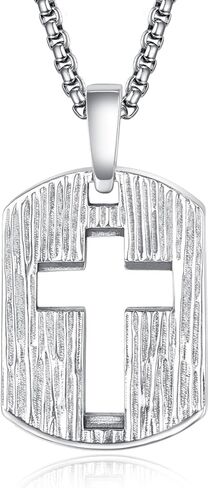 الصليب علامة الكلب قلادة للرجال فضة الرجال الصليب قلادة الصليب قلادة للرجال الصليب علامة الكلب مجوهرات هدايا للرجال in Kuwait