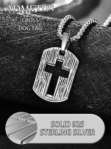 الصليب علامة الكلب قلادة للرجال فضة الرجال الصليب قلادة الصليب قلادة للرجال الصليب علامة الكلب مجوهرات هدايا للرجال in Kuwait