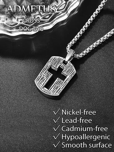 الصليب علامة الكلب قلادة للرجال فضة الرجال الصليب قلادة الصليب قلادة للرجال الصليب علامة الكلب مجوهرات هدايا للرجال in Kuwait