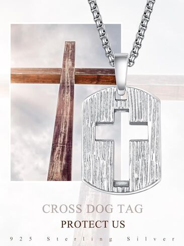 الصليب علامة الكلب قلادة للرجال فضة الرجال الصليب قلادة الصليب قلادة للرجال الصليب علامة الكلب مجوهرات هدايا للرجال in Kuwait
