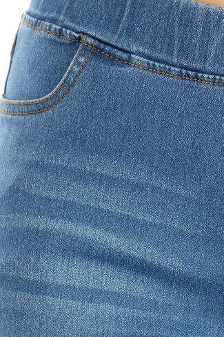 Women's Capri Jeans Skinny Jeggings Pull-On Denim Capris Pants with Pockets Regular & Plus Size in Saudi Arabia