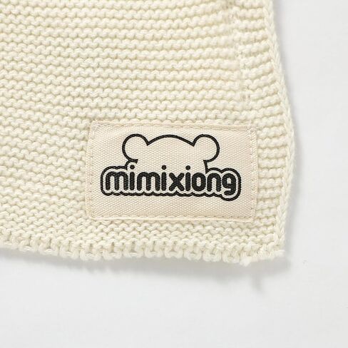 بطانية أمان للأطفال من mimixiong Baby Lovey مصنوعة من القطن المحبوك ناعمة ولطيفة على شكل أرنب آمنة للأولاد والبنات (بيج، 14 × 14 بوصة) in Kuwait