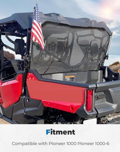 شبكة النافذة الخلفية KEMIMOTO UTV متوافقة مع Pioneer 1000 (3P، 5P، 6P)، شبكة الزجاج الأمامي الخلفي مع تهوية متقدمة ورؤية عالية، تحافظ على الطين والحصى، ملحق مظلة الشمس in Saudi Arabia
