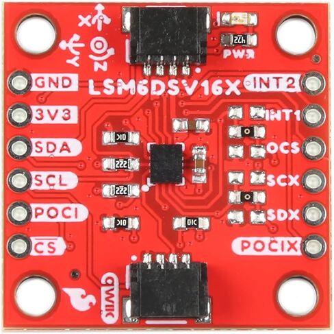 SparkFun 6DoF IMU Breakout - LSM6DSV16X (Qwiic) مقياس تسارع رقمي IMU ذو 6 محاور منخفض الطاقة، جيروسكوب رقمي ثلاثي المحاور، ثلاثي النواة، أبعاد اللوحة: (بوصة) 1.00 × 1.00 in Saudi Arabia