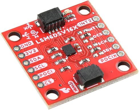 SparkFun 6DoF IMU Breakout - LSM6DSV16X (Qwiic) مقياس تسارع رقمي IMU ذو 6 محاور منخفض الطاقة، جيروسكوب رقمي ثلاثي المحاور، ثلاثي النواة، أبعاد اللوحة: (بوصة) 1.00 × 1.00 in Saudi Arabia