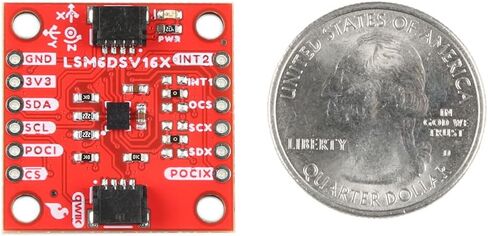 SparkFun 6DoF IMU Breakout - LSM6DSV16X (Qwiic) مقياس تسارع رقمي IMU ذو 6 محاور منخفض الطاقة، جيروسكوب رقمي ثلاثي المحاور، ثلاثي النواة، أبعاد اللوحة: (بوصة) 1.00 × 1.00 in Saudi Arabia
