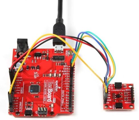 SparkFun 6DoF IMU Breakout - LSM6DSV16X (Qwiic) مقياس تسارع رقمي IMU ذو 6 محاور منخفض الطاقة، جيروسكوب رقمي ثلاثي المحاور، ثلاثي النواة، أبعاد اللوحة: (بوصة) 1.00 × 1.00 in Saudi Arabia