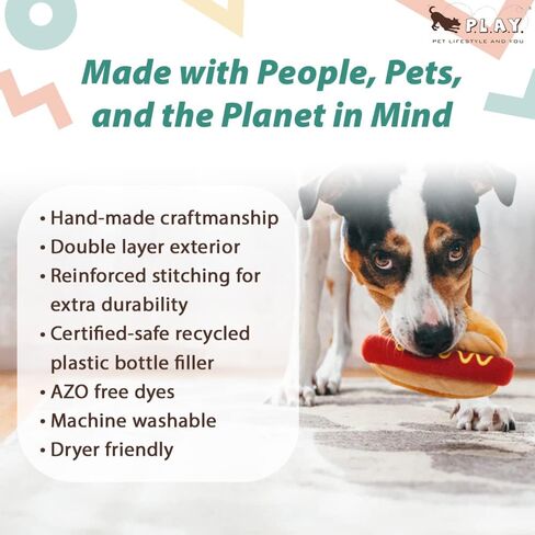 P.L.A.Y. (Pet Lifestyle And You) Plush Hamburger Toys for Dog/Cat in Saudi Arabia