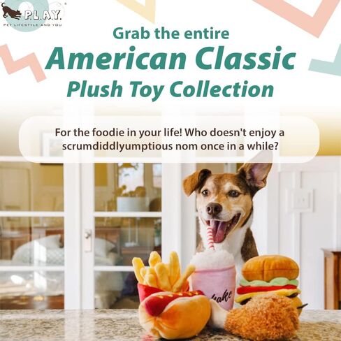 P.L.A.Y. (Pet Lifestyle And You) Plush Hamburger Toys for Dog/Cat in Saudi Arabia