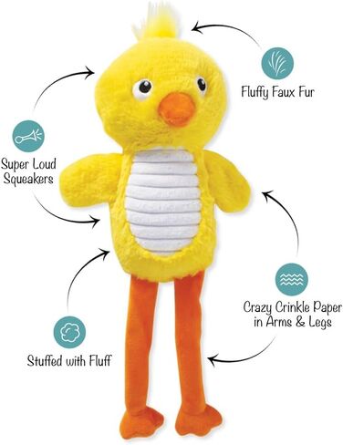 Fringe Studio Durable Plush Dog Toy, in Full Bloom, Pet Shop Collection (729096) in Saudi Arabia